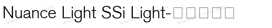 Nuance Light SSi Light字体转换
